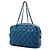 Borsa Bowler Blue Chanel Paris Byzance Nylon Tweed On Stitch - vista 2