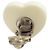 Orecchini a clip in resina con cuore CC bianco Chanel - vista 3