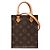 Borsa Louis Vuitton Monogram Petit Sac Plat marrone