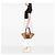 Borsa Tote LOEWE Medium Raffia Anagram Basket marrone - vista 6