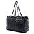Borsa a tracolla Chanel Quilted Vinyl Rock in Moscow Tote nera Nero - vista 2