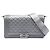 Borsa a tracolla Chanel Old Medium Boy Flap in agnello trapuntato grigio
