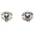 Orecchini a clip Chanel CC in ottone e strass argento - vista 2