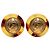 Orecchini a clip Chanel placcati oro con effetto tartaruga D'oro