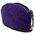 Clutch in scamosciato blu con nappa Chanel CC - vista 2