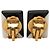 Black Chanel CC Bicolor Acrylic Rectangular Clip On Earrings - view 2