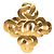 Spilla intrecciata Chanel CC placcata oro D'oro