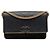 Borsa a tracolla Lady Coco Flap in Caviar e Scamosciato con cuciture CC Chanel nera Nero