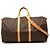 Borsa da viaggio marrone Louis Vuitton Monogram Keepall Bandouliere 55