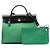 Borsa Hermès Herbag Zip 31 in Toile Militaire e Vache Hunter Verde - vista 7