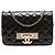 Wallet On Chain Borsa a tracolla Chanel Golden Class con catena in vernice trapuntata nera Nero