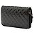 Wallet On Chain Borsa a tracolla Chanel Golden Class con catena in vernice trapuntata nera Nero - vista 2