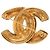 Spilla trapuntata CC placcata oro Chanel Gold D'oro - vista 2