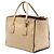 Double Bolsa satchel de couro de vitelo Glace bege com dois bolsos e alça dupla Prada - vista 2