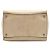 Double Bolsa satchel de couro de vitelo Glace bege com dois bolsos e alça dupla Prada - vista 3