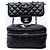 Borsa a Spalla Aquarium in Agnello Trapuntato e PVC Nero Chanel