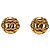 Orecchini a clip rotondi Chanel CC placcati oro D'oro
