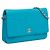 Wallet On Chain Borsa a tracolla con catena Chanel in pelle di agnello con stampa CC e camelia blu - vista 2