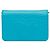 Wallet On Chain Borsa a tracolla con catena Chanel in pelle di agnello con stampa CC e camelia blu - vista 3