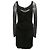 Autre Marque Langarmkleid mit Raffung Black Vicky Tiel Größe US S Schwarz