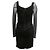 Autre Marque Langarmkleid mit Raffung Black Vicky Tiel Größe US S Schwarz - Ansicht 3