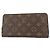 Brauner Louis Vuitton Monogram Zippy Long Wallet