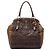Tote in Nappa Gaufre e Tessuto marrone Prada