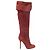 Botas de tacón de gamuza Sergio Rossi Chestnut Talla 37 Roja