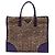 Brauner Prada Cinghiale Trimmed Viscose Flach-Tote