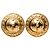 Orecchini a cerchio Chanel Logo placcati oro D'oro