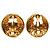 Orecchini a cerchio Chanel Logo placcati oro D'oro - vista 2