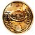 Orecchini a cerchio Chanel Logo placcati oro D'oro - vista 3