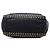 Borsa satchel nera Prada Tessuto con logo Oro, cuciture a vista e nappa - vista 3
