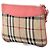 Clutch Burberry Haymarket Check Peyton in nylon beige - vista 2