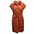 Valentino Garavani Vestido Valentino de mezcla de algodón y seda Naranja Talla US 12 - vista 2