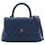 Borsa Chanel Mini Quilted Caviar Coco Top Handle blu Satchel