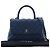 Borsa Chanel Mini Quilted Caviar Coco Top Handle blu Satchel - vista 15