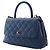Borsa Chanel Mini Quilted Caviar Coco Top Handle blu Satchel - vista 3