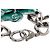Bracciale a catena Camélia Chanel CC in ottone rutenio e smalto verde - vista 6