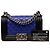 Borsa a tracolla Chanel Small Bicolor Lambskin Boy Flap Blu - vista 8