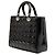 Borsa Lady Dior Large in vernice nero Cannage - vista 2