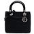 Borsa Cannage Lady Dior in nylon nero, misura Medium
