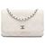 Wallet On Chain Chanel CC gesteppte perforierte Lammleder Crossbody-Wallet Bag in Weiß