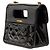 Borsa Chanel Mini Quilted Patent Graphic Catch Flap Nera Nero - vista 2