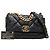 Borsa a patta 19 in agnello blu Chanel Medium - vista 8