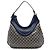 Borsa Hobo Blue Gucci GG Crystal Hysteria Crest