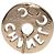 Orecchini a lobo Coco Logo Disc placcati oro Chanel con strass e perle finte D'oro - vista 3