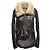 Rick Owens Shearling Jacke Schwarz & Beige Größe IT 42