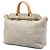 Tote Borsa shopping in rafia e lino beige Prada con frange - vista 2