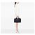 Tote Borsa satchel in denim canapa nero con logo Prada - vista 6